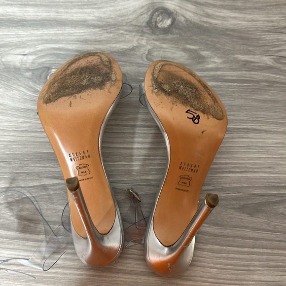 Stuart Weitzman
Stuart Weitzman Silver PVC Ankle Strap Sandals Size11 - Picture 7 of 9